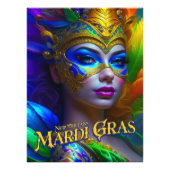 Impression Photo Invitations de l'affiche de Mardi Gras (Devant)