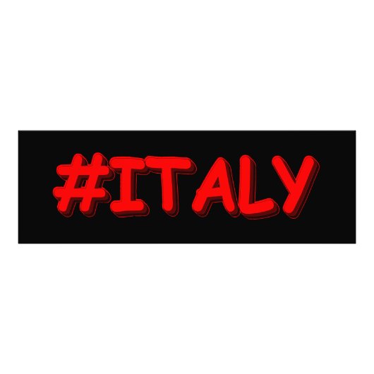 Impression Photo "#ITALIE" Joli Design. Commandez dès maintenant (Devant)