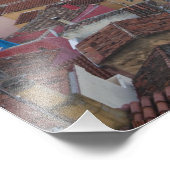 Impression Photo Italie, Sardaigne, Bosa. Vue sur la ville depuis C (Coin)