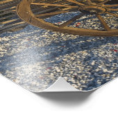 Impression Photo Italie, Toscane. Les géraniums rouges se déversent (Coin)