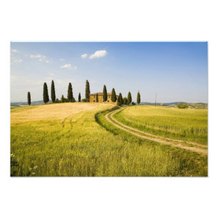 Impression Photo Italie, Toscane, Villa toscan approchant de la réc