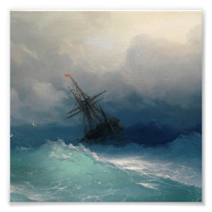 Impression Photo Ivan Aivazovsky - Navire Sur La Mer De Tempête
