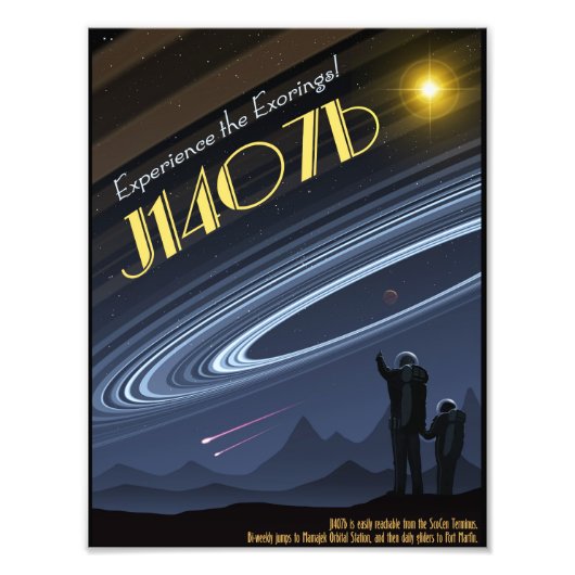 Impression Photo J1407b Affiche de voyage spatial (Devant)