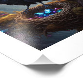 Impression Photo Jackdaw avec son nid de trésors (Coin)