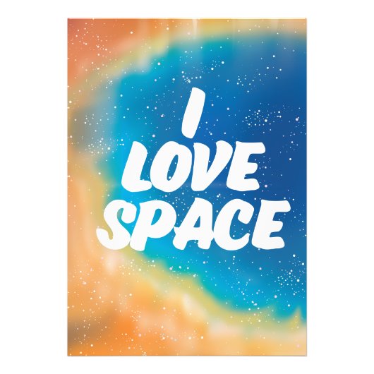 Impression Photo J'adore l'espace (Devant)