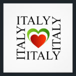 Impression Photo J'adore l'italie avec les couleurs du drapeau ital<br><div class="desc">J'adore l'italie avec les couleurs du drapeau italien</div>