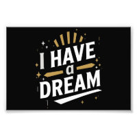 J'ai un rêve Typographie Inspirante Art