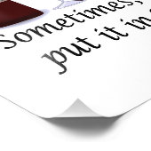 Impression Photo J'Aime Cuire Avec Du Vin - Même Dans La Nourriture (Coin)