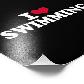 Impression Photo J'aime la natation (Coin)