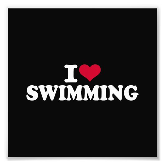 Impression Photo J'aime la natation (Devant)