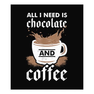 Impression Photo J'Aime Le Chocolat Et Le Café