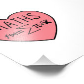 Impression Photo J'aime le coeur des maths (Coin)