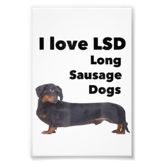 Impression Photo J'Aime Les Chiens De Saucisse Long Drôle Wiener Da