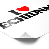 IMPRESSION PHOTO J'AIME LES ECHIDNAS (Coin)
