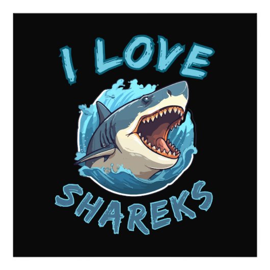 Impression Photo J'aime les requins Fisher (Devant)