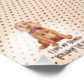 Impression Photo J'Aime Mon Cocker Spaniel Nom Personnalisé Dessin (Coin)