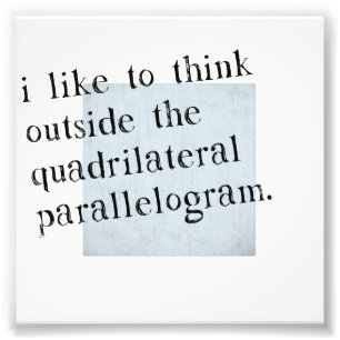 Impression Photo J'aime penser en dehors de la boîte