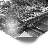 Impression Photo J'aime Prague, en noir et blanc (Coin)