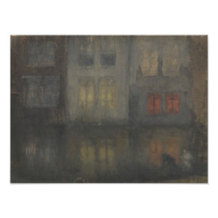 Impression Photo James McNeill Whistler - Nocturne - Noir et Rouge