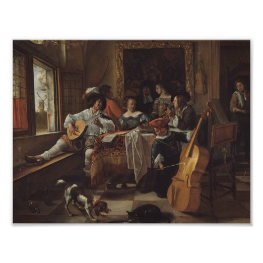 Impression Photo Jan Steen - Le Concert Familial (Devant)