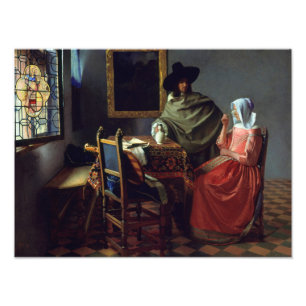 Impression Photo Janv. Vermeer - le verre de vin