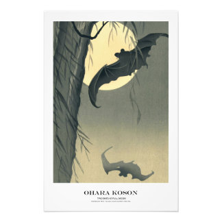 Impression Photo Japanese Art Print - Ohara Koson - Bats