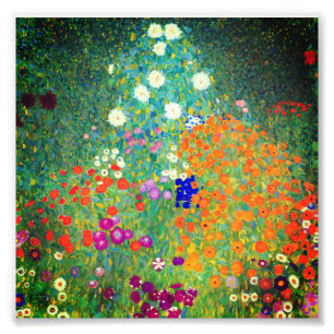 Impression Photo Jardin aux fleurs Gustav Klimt