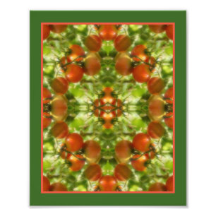 Impression Photo Jardin Cherry Tomates Nature Miroir Abstrait 8x10