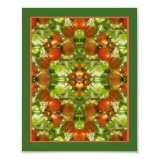 Impression Photo Jardin Cherry Tomates Nature Miroir Abstrait 8x10 (Devant)