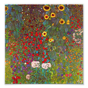 Impression Photo Jardin de la ferme Gustav Klimt avec tournesols