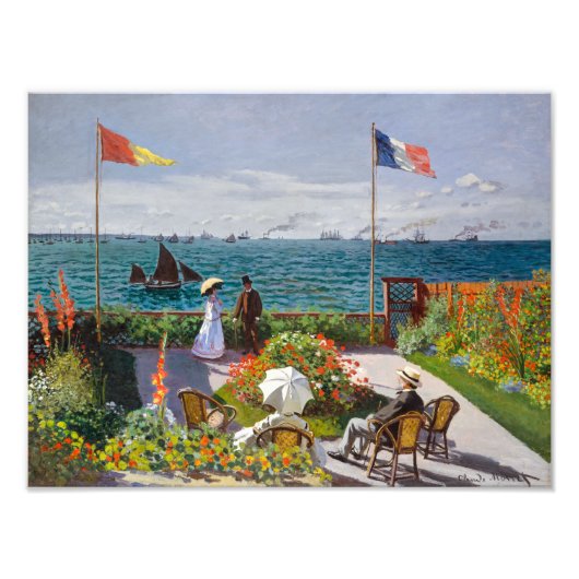 Impression Photo Jardin de Sainte-Adresse | CLAUDE MONET | (Devant)
