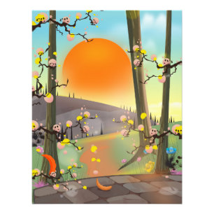 Impression Photo Jardin du Japon au coucher du soleil