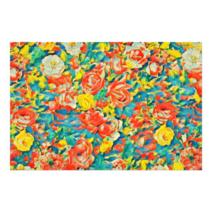 Impression Photo Jardin fleuri aux couleurs vives Art raffiné