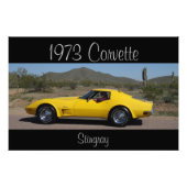 Impression Photo Jaune 1973 Corvette Stingray (Devant)