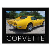 Impression Photo Jaune 1973 Corvette Stingray (Devant)