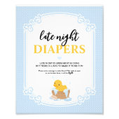 Impression Photo Jaune Ducky Late Night Diapers Jeu (Devant)