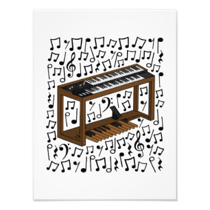 Impression Photo Jazz Organ Musicien Notes musicales Organiste Musi
