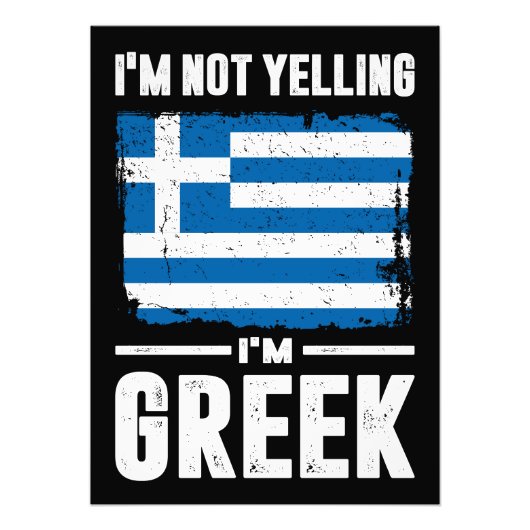 Impression Photo Je ne hurle pas je suis grec (Devant)