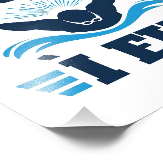 Impression Photo Je ne nage pas Je vole le papillon (Coin)