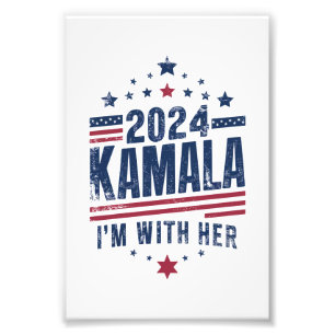 Impression Photo Je suis avec elle Kamala Votez pour 2024 Kamala-Ha