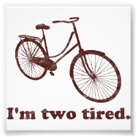 Je suis deux fatigué trop fatigué Sleepy Bicycle