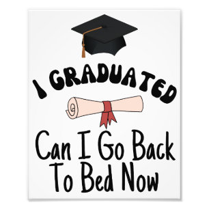 Impression Photo Je suis diplômé, puis-je retourner au lit maintena