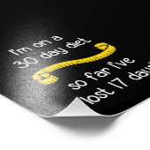 Impression Photo Je suis sur un régime de 30 jours (Coin)