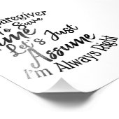 Impression Photo Je suis un aidant à gagner du temps Supposons (Coin)