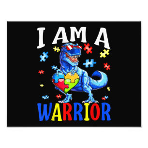 Impression Photo Je Suis Un Guerrier Autisme Famille Dinosaure Auti