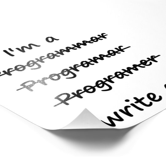 Impression Photo Je suis un programmeur J'écris un code Mauvais Spe (Coin)