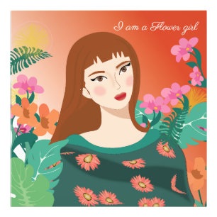 Impression Photo Je suis une fille aux fleurs