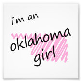 Impression Photo Je suis une Oklahoma Girl (Devant)