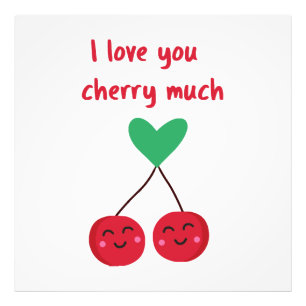 Impression Photo Je t'aime beaucoup Cherry Valentine