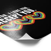 Impression Photo Je T'Aime Je T'Accepte Rainbow LGBTQ (Coin)